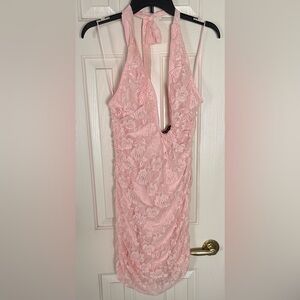 AKIRA Blush Lace Detail Top